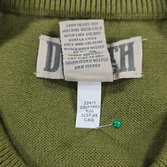 Duluth Coolerino Crew Sweater Mens XL Green Coolmax Wool Blend Outdoor Casual - Picture 6 of 8